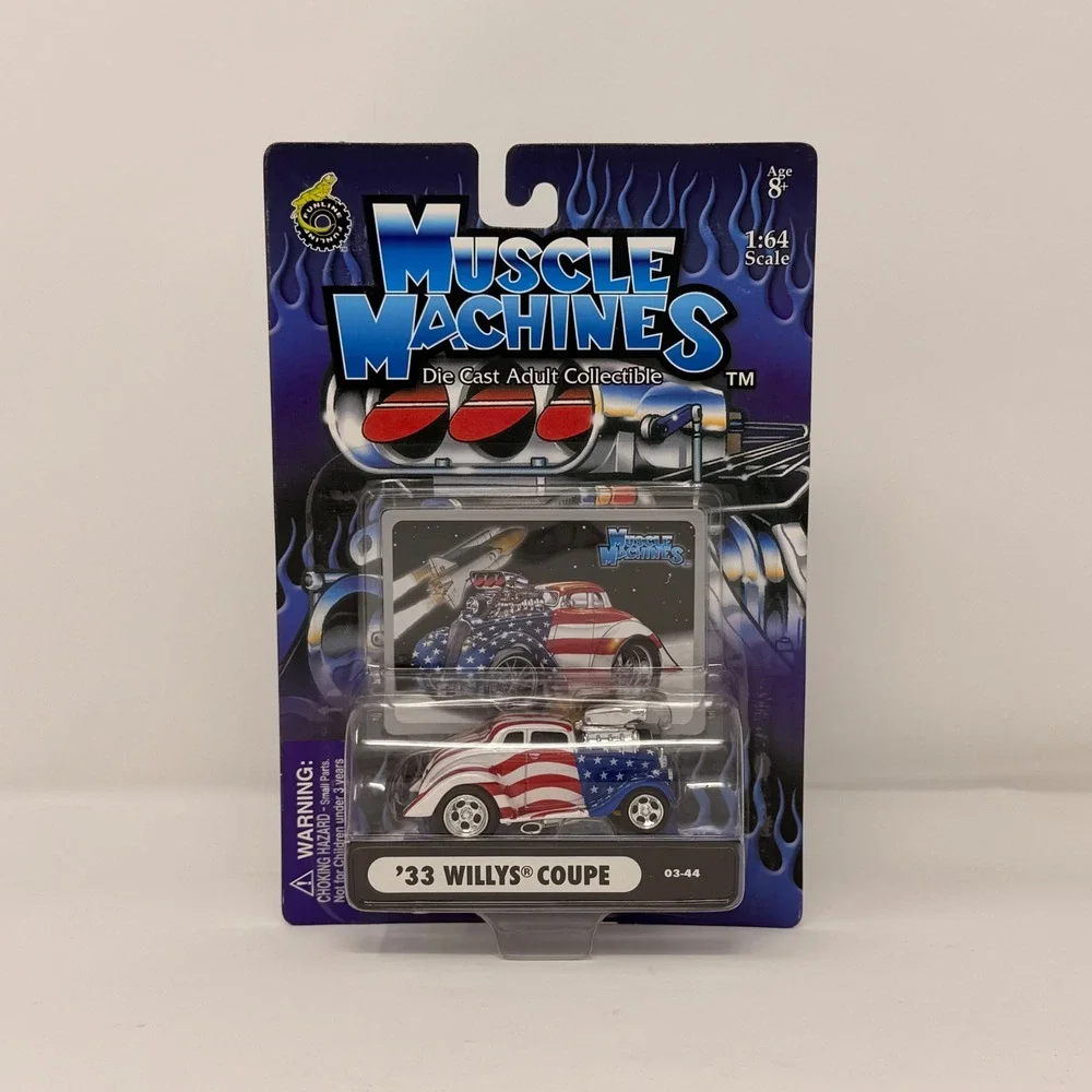 Muscle Machines '33 Willys Coupe Stars & Stripes 1:64 Diecast‎ - New MOC 03-44